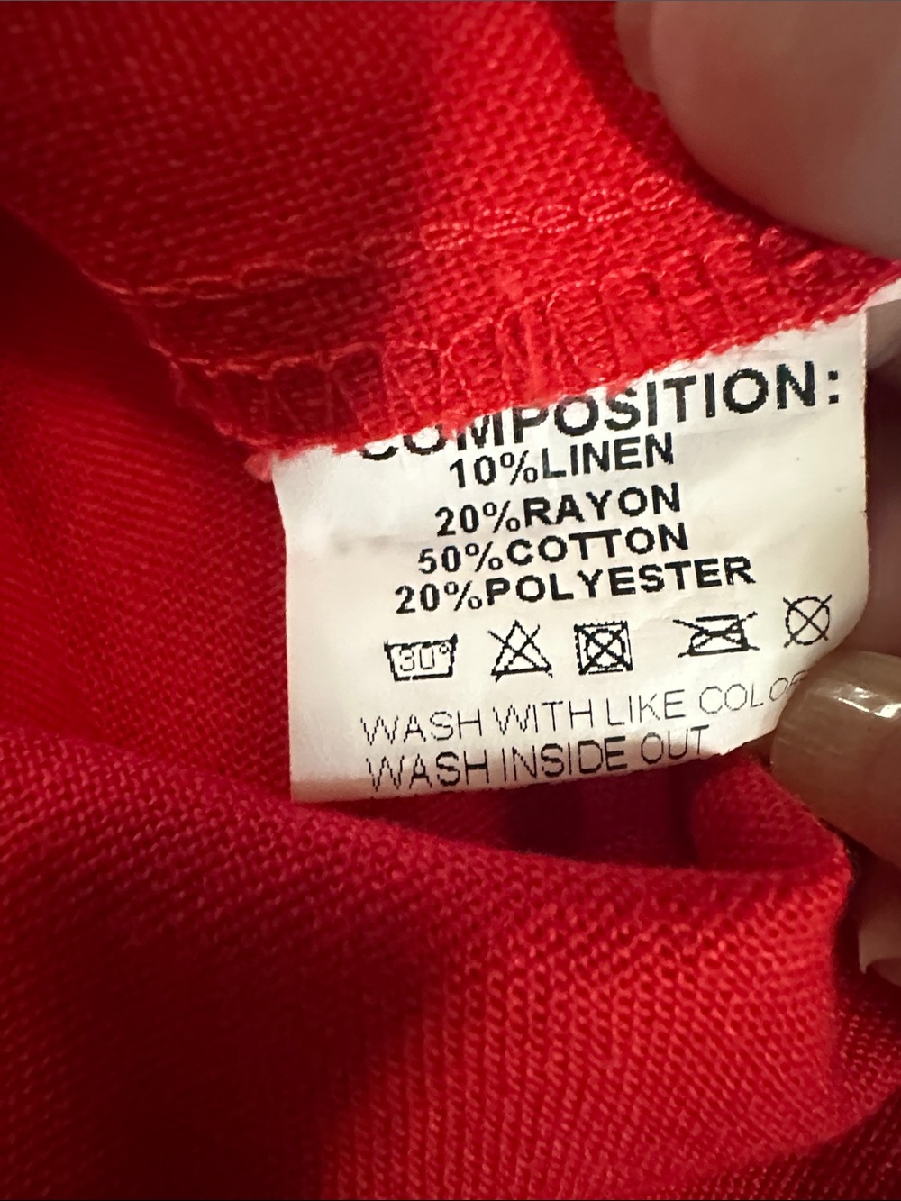 Red Button-Front Relaxed Shirt - Picture 6 of 6